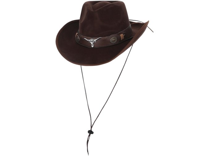 Kovbojský klobouk s ozdobou hnědý