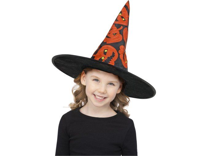 Dětský čarodějnický klobouk s dýněmi