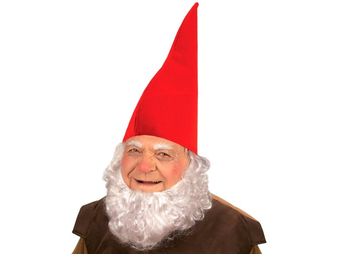 Červená trpasličí čepice (špičatá)