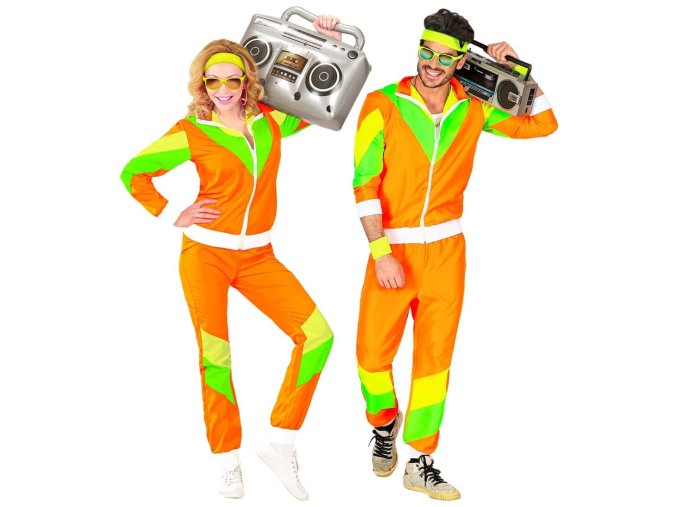 Retro šusťáková souprava 80's oranžová