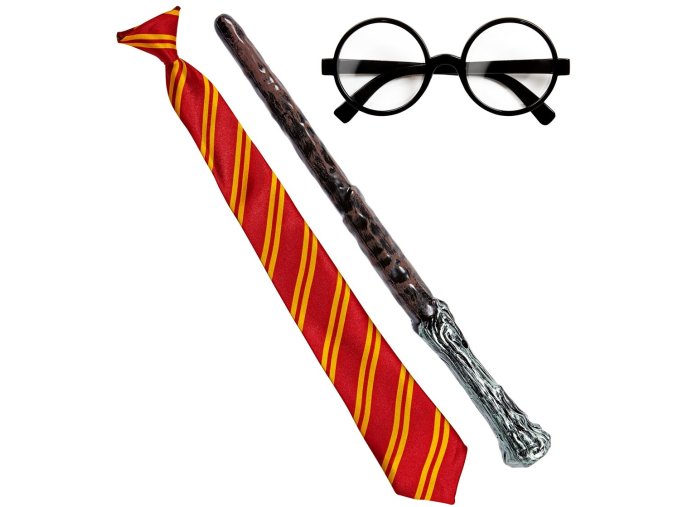 Sada Harry Potter - brýle, hůlka, kravata