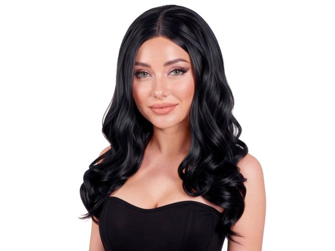 Černá vlnitá paruka Roxy