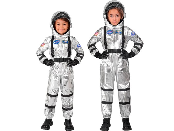 Dětský kostým Astronaut - stříbrný