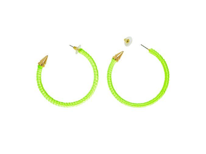 Neonově zelené náušnice