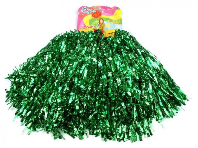 zelené pompony pro roztleskávačky