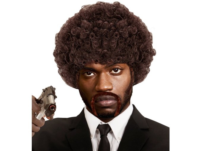 Afro paruka s knírem Jules (Pulp Fiction)