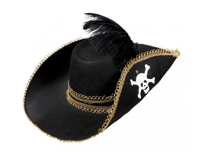 Elegantní pirátský klobouk s brkem
