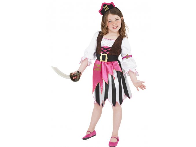 Dětský kostým Pirátka růžová