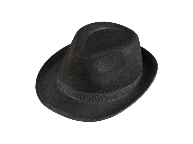 Černý fedora klobouk