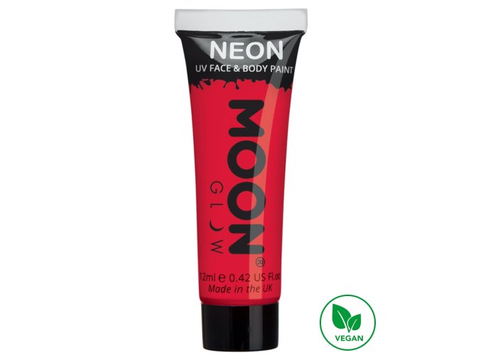 UV NEON barva na tělo a obličej Červená