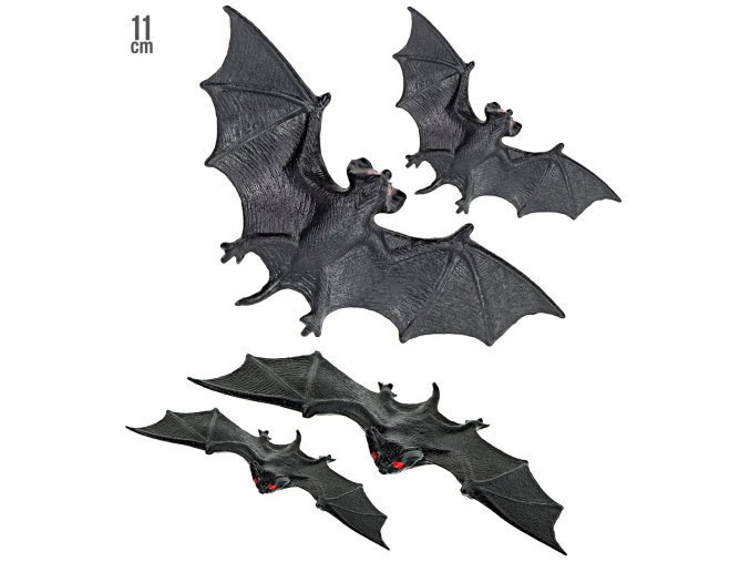 Dekorace na Halloween Netopýři (4ks)