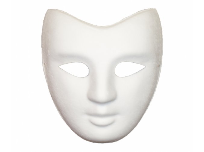 Papírová maska bílá k domalování