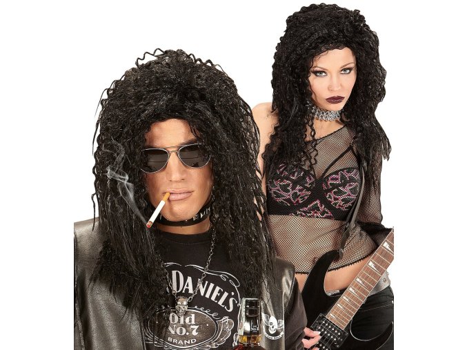 Černá paruka Rocker/ka