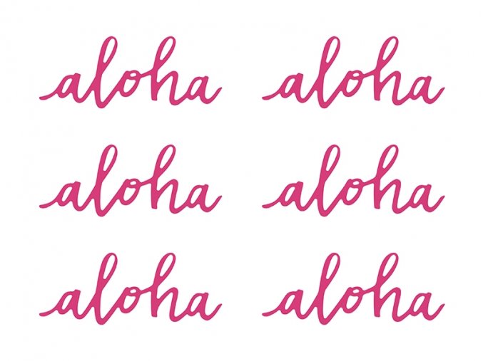 Havajská dekorace Aloha (6ks)