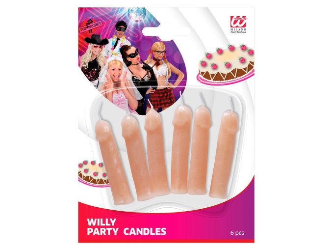 Svíčky penis (6ks)
