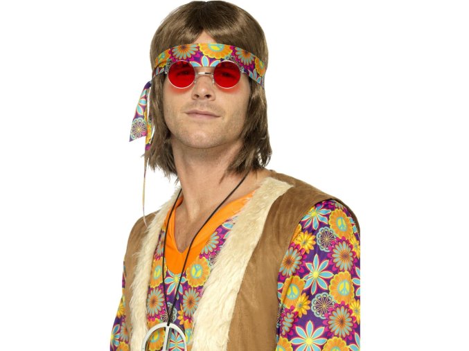 Hippie brýle lenonky červené