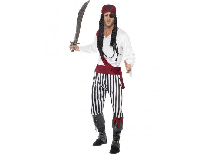 Pánský kostým Pirát (pruhovaný)