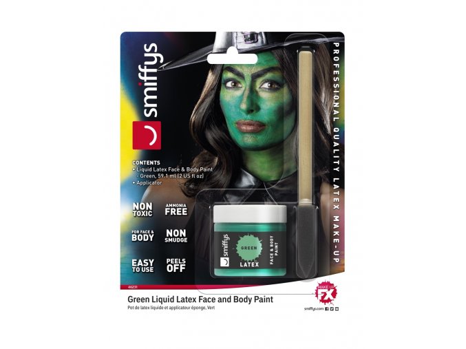 Zelený tekutý latex make-up