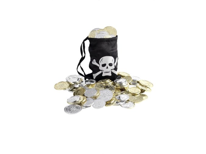 Pirátský měšec s mincemi