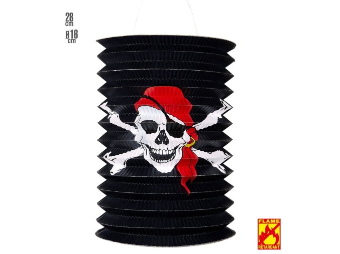 Lampion černý - Pirát