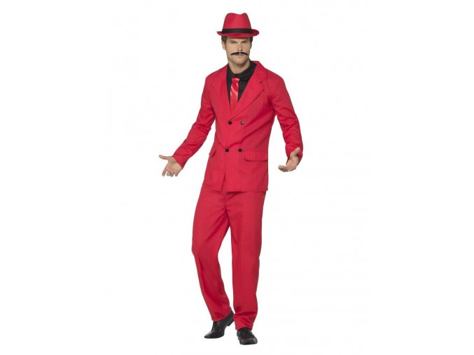 Pánský kostým mafiána červený