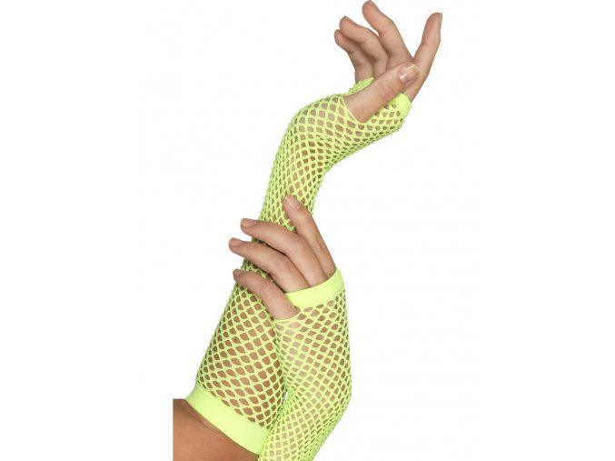 Síťované rukavice bez prstů zelené