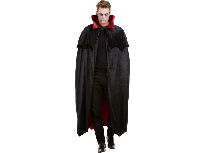 Černý upíří plášť s límcem
