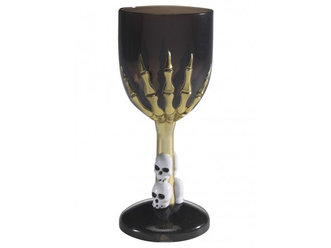 Strašidelný pohár na víno černý