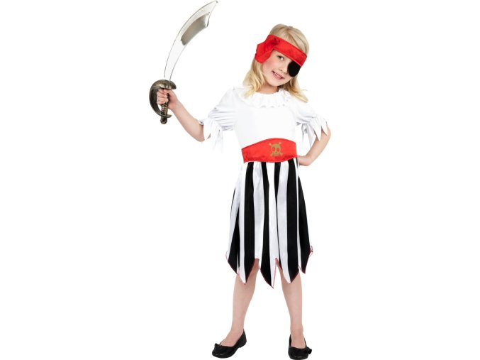 Dětský kostým Pirátka s červeným šátkem
