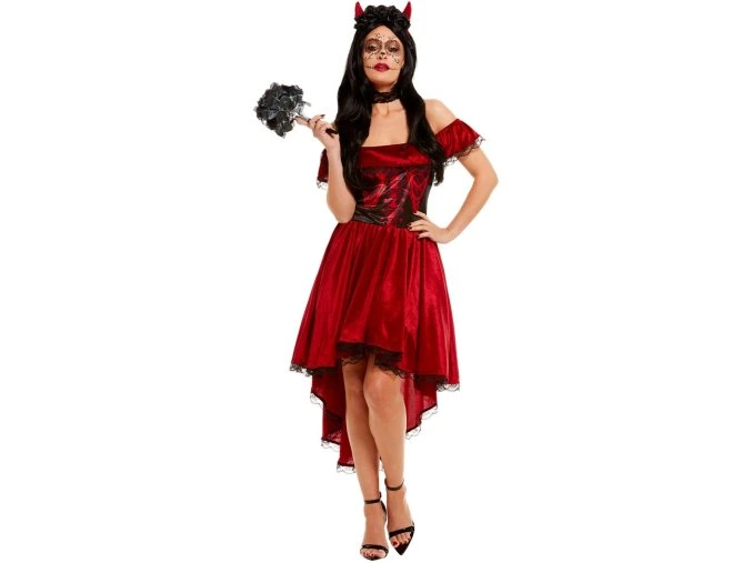 Dámský kostým Ďáblice (mexický Den mrtvých)