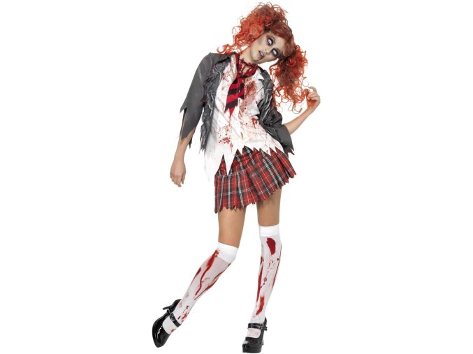 Dámský kostým zombie Školačka