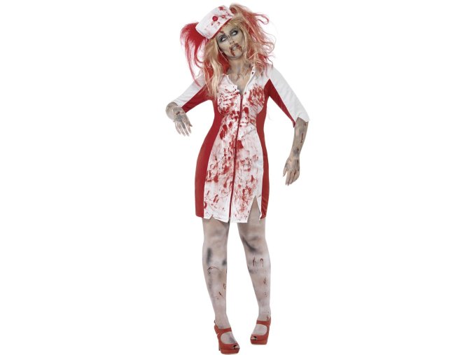 Dámský kostým Zombie Sestřička (Plus Size)