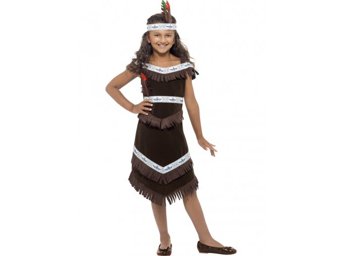 Dětský kostým Indiánka (tmavě hnědá)