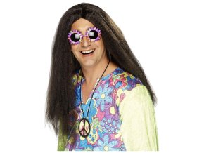 Pánská paruka Hippies hnědá