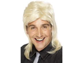 Pánská paruka Mullet 80. léta blond