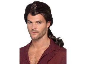 Pánská paruka Pirát s culíkem