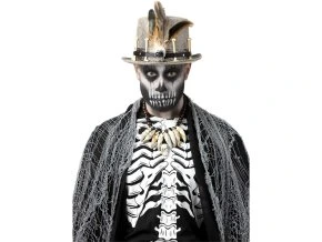 Voodoo klobouk zdobený šedý