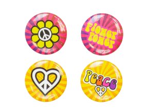 Sada Hippies odznaků (4ks)