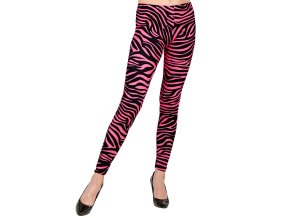 Růžové legíny zebra