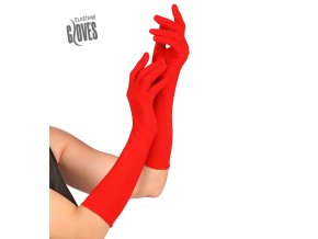 Červené rukavičky 40cm