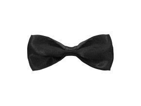 Černý saténový motýlek