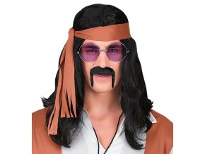 Retro knír černý 70. léta