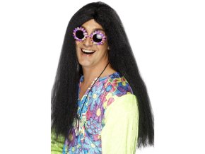 Pánská paruka Hippies černá