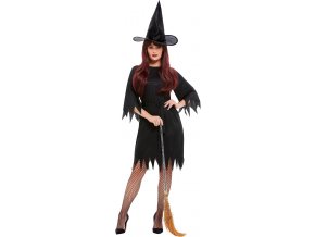 Dámský kostým černá čarodějnice