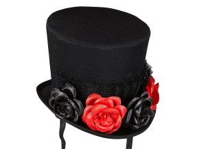 Klobouk s růžemi Sugar Skull deluxe
