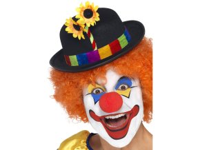 Klaunský klobouk s kytkou