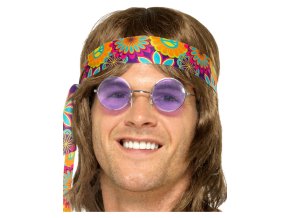 Hippie brýle lenonky fialové