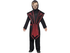 Dětský kostým Ninja černo-červený