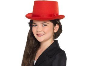 Dětský cylindr červený
