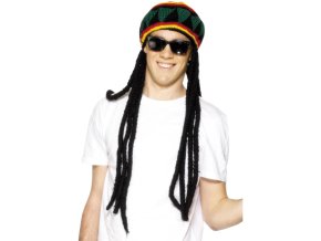 Pletená rasta čepice s dredy
